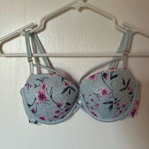 Victoria's Secret Lace Bra - Light Blue and Pink